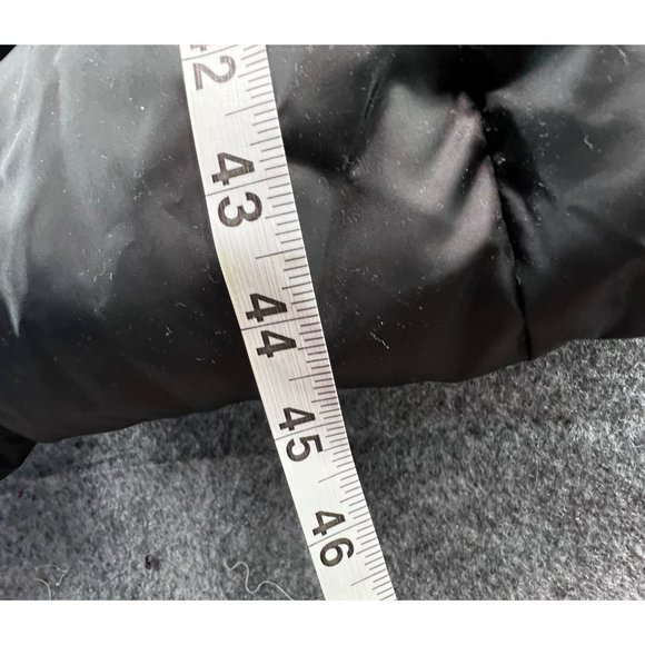 Eddie Bauer Quilted Hooded Faux Fur Lodge Down Duffle Puffer Coat Black Womens S - Picture 9 of 14